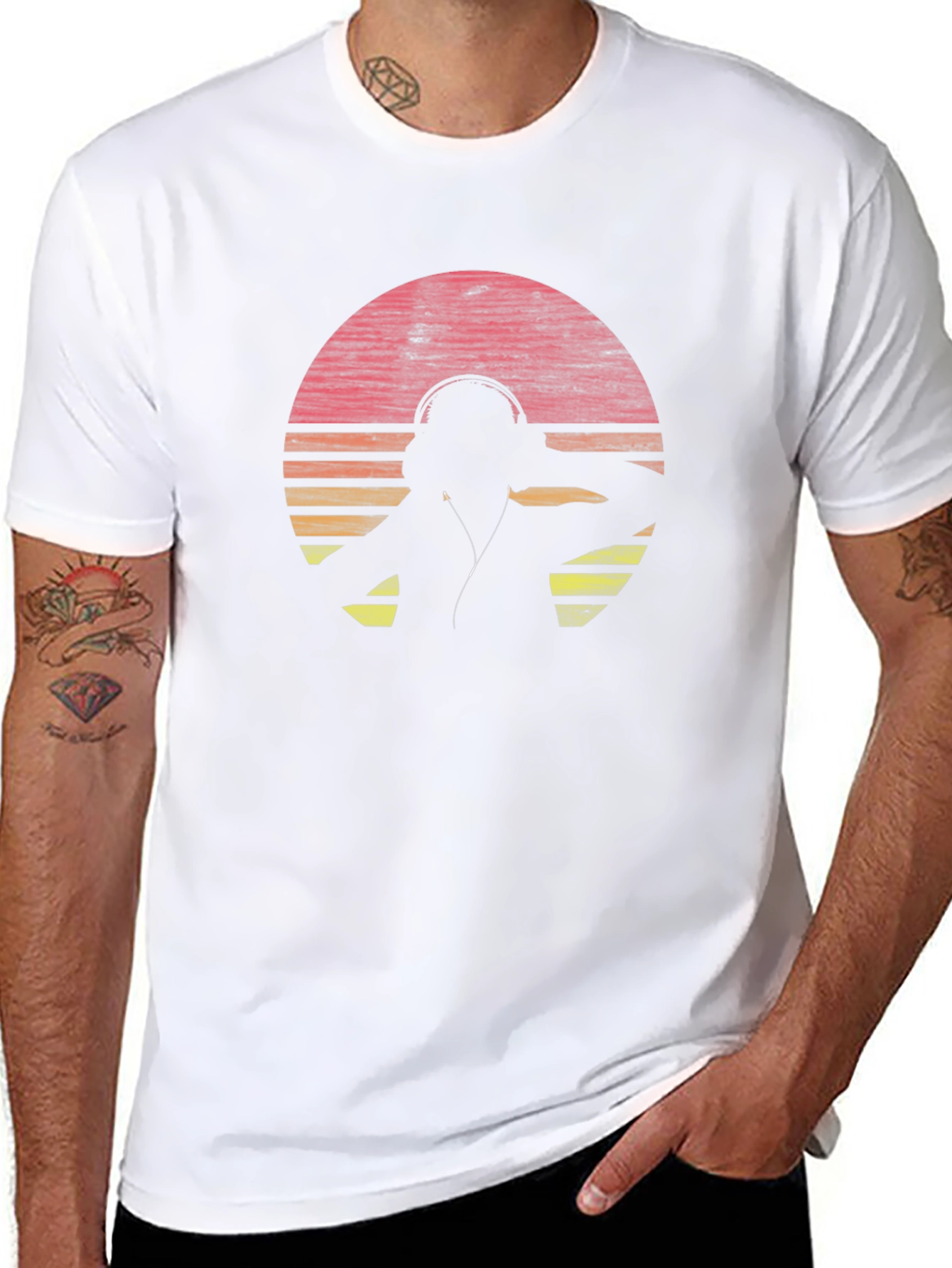 DJ Sunset Graphic T-Shirt - Black