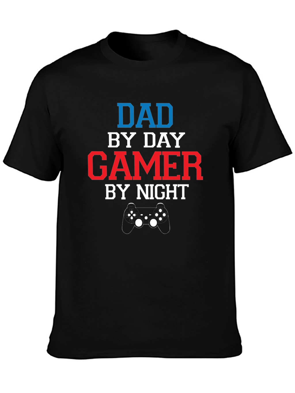 Dad by Day Gamer by Night Black T-Shirt