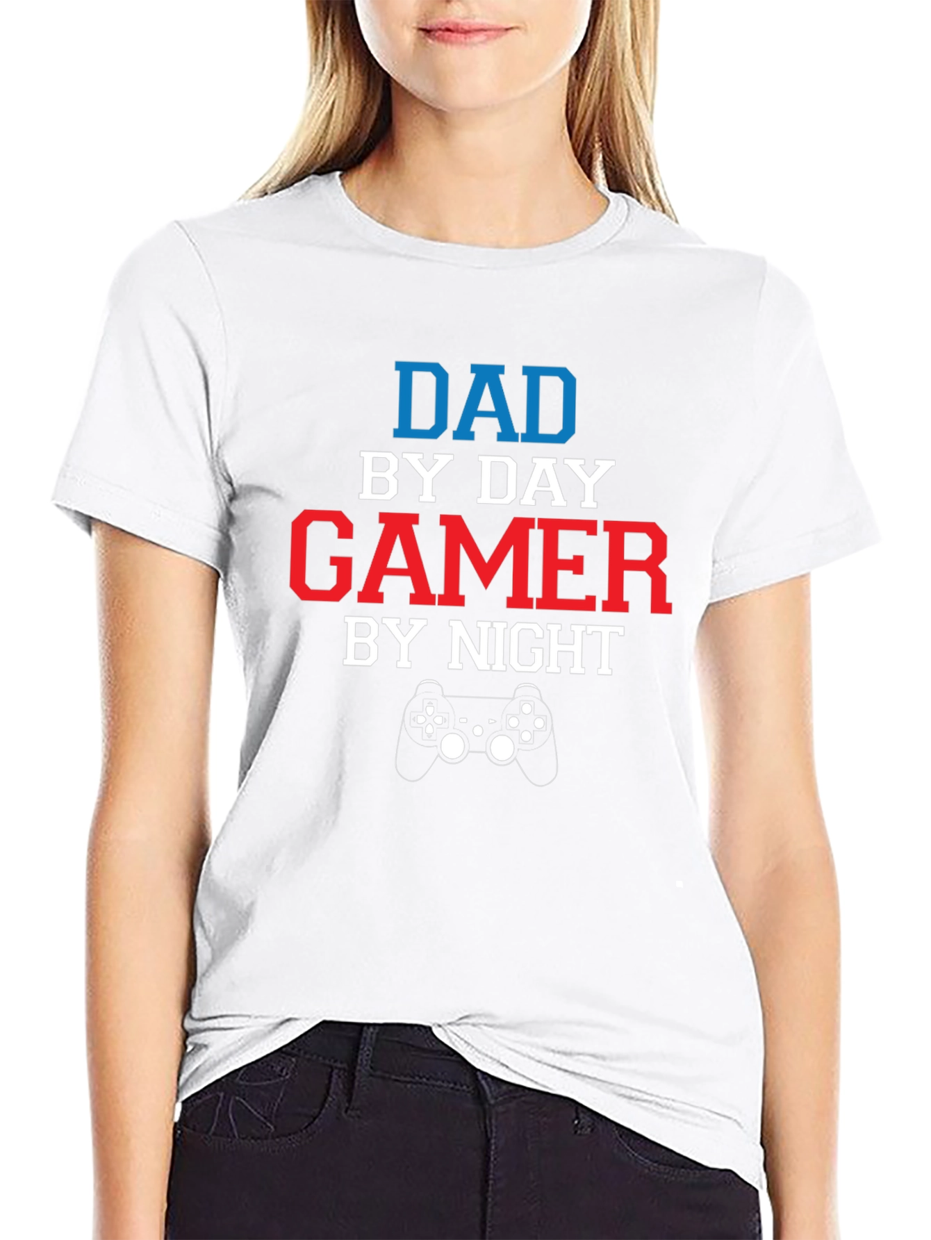 Dad by Day Gamer by Night Black T-Shirt
