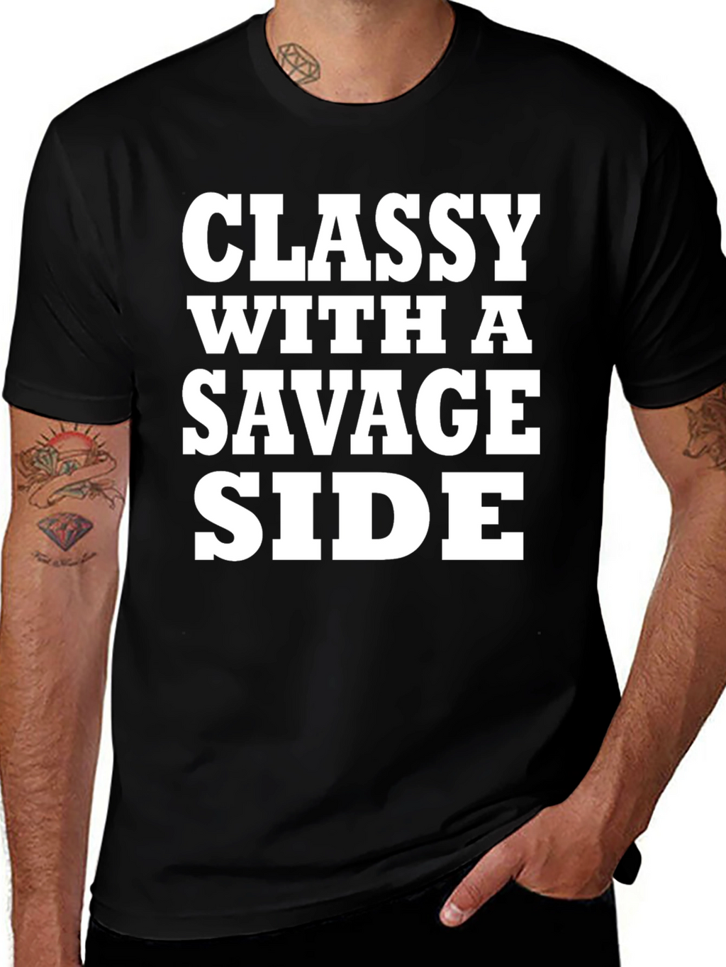 Classy With A Savage Side Black T-Shirt