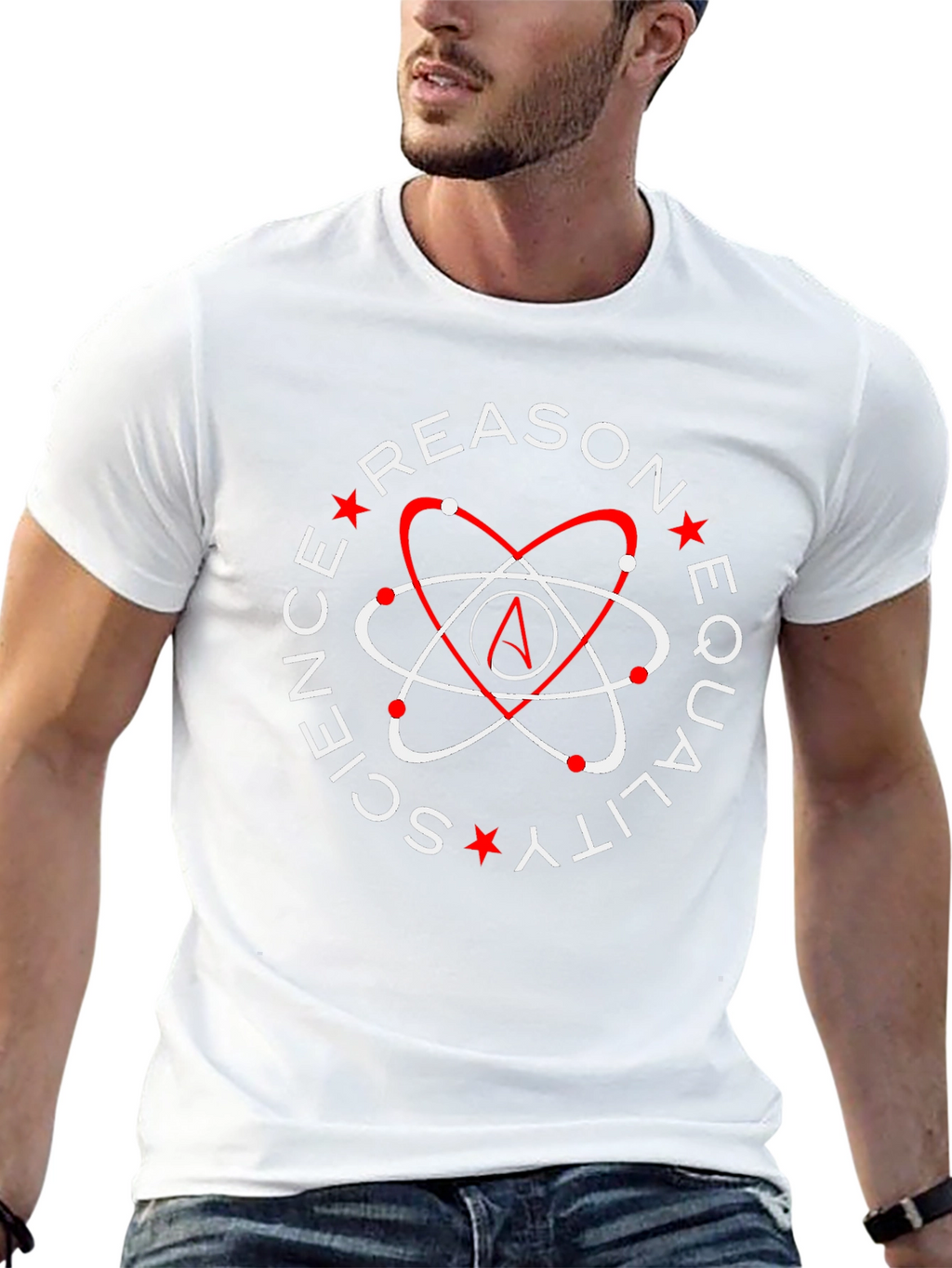 Atheist Symbol T-Shirt - Reason Science Equality Design
