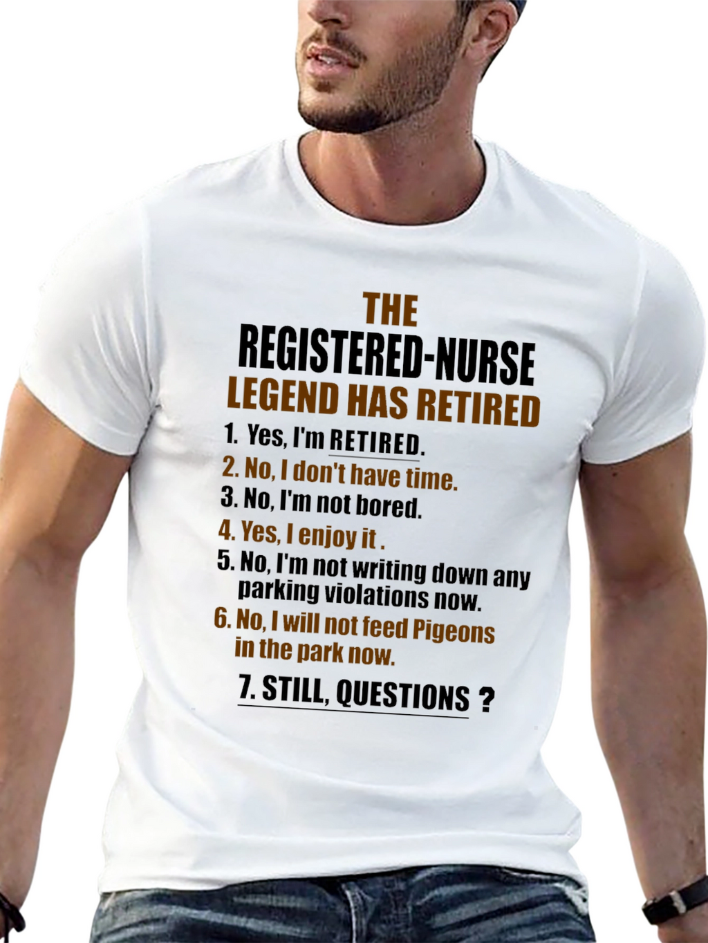 Retired Nurse Legend Novelty T-Shirt