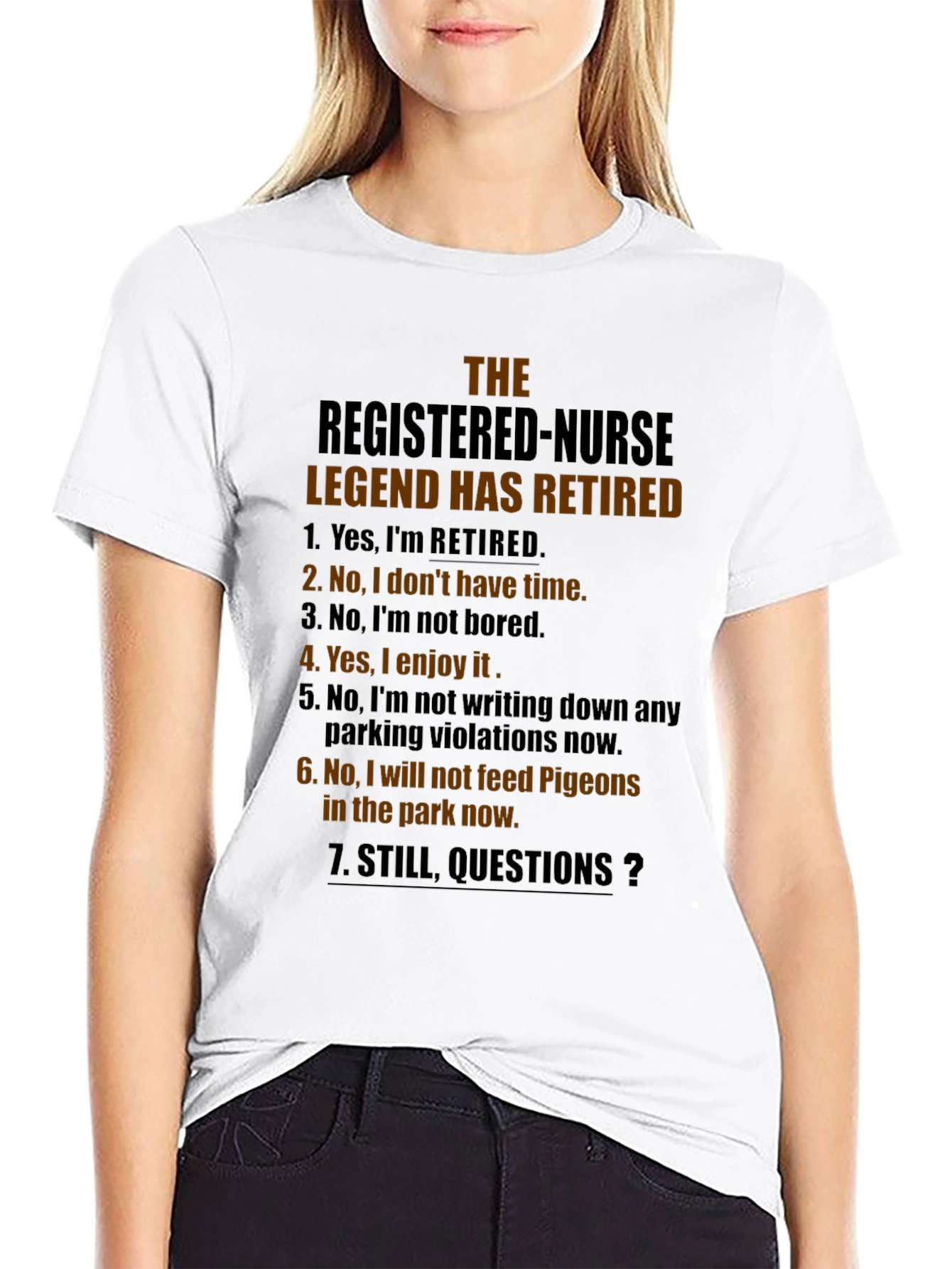 Retired Nurse Legend Novelty T-Shirt