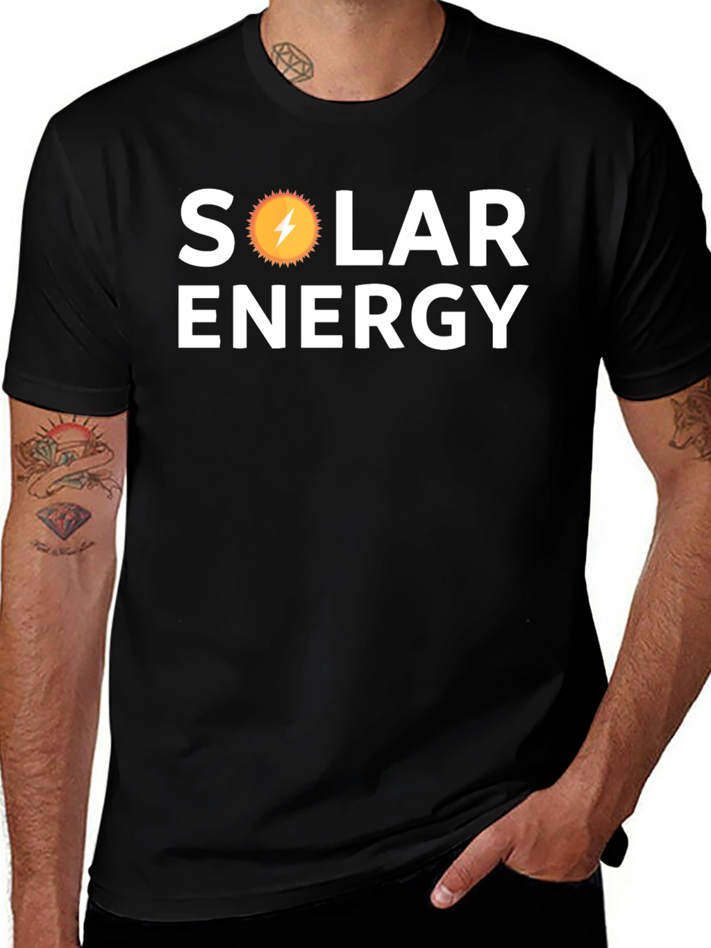 Solar Energy T-Shirt - Black Cotton Graphic Tee