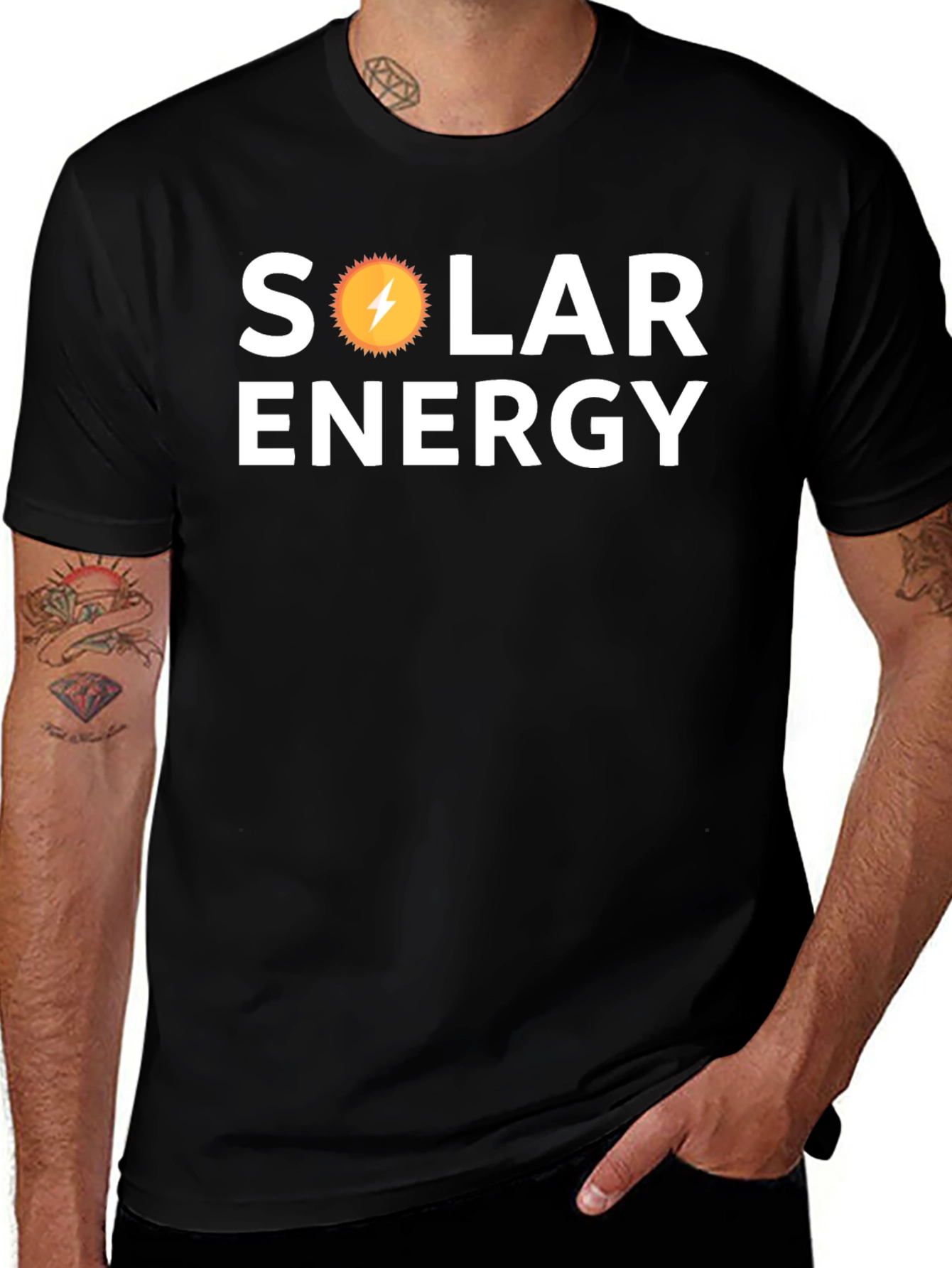 Solar Energy T-Shirt - Black Cotton Graphic Tee