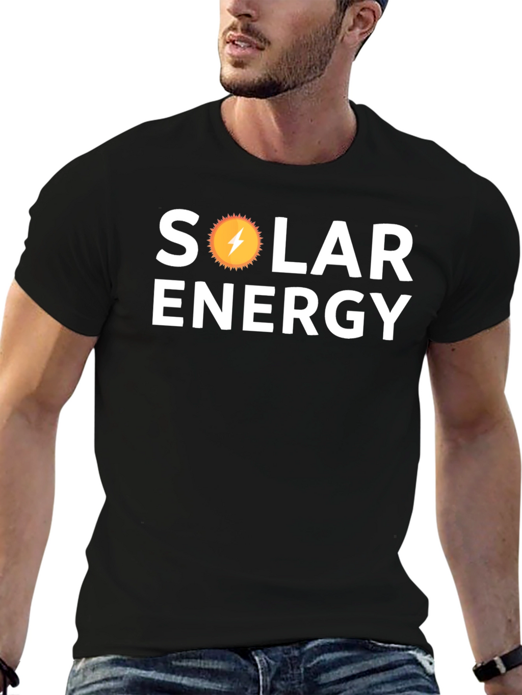 Solar Energy T-Shirt - Black Cotton Graphic Tee
