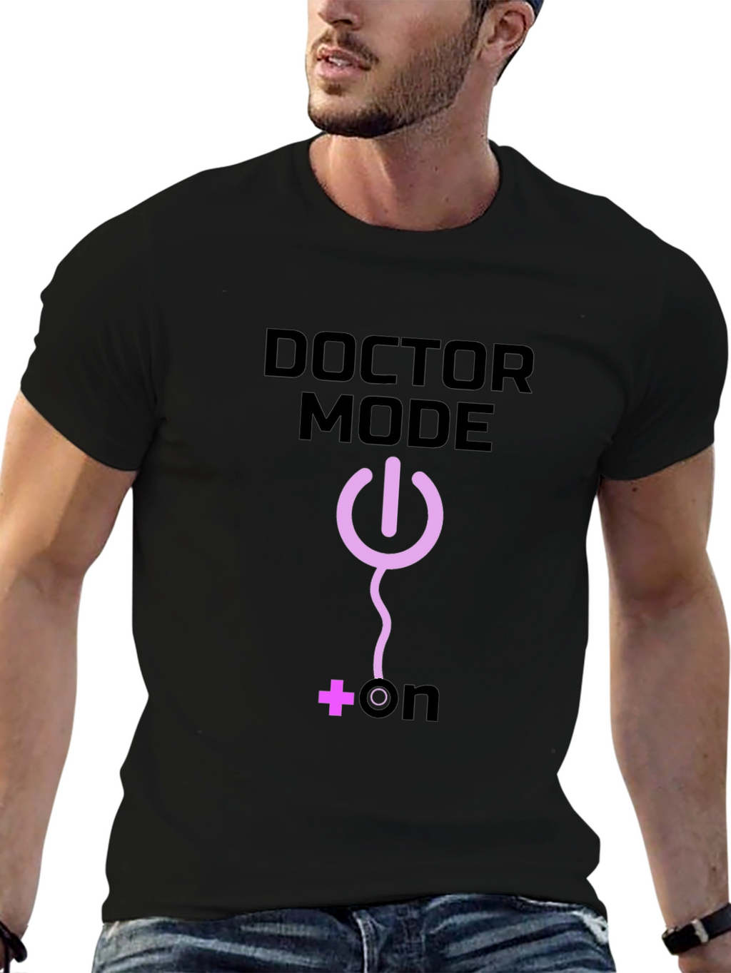 Doctor Mode On Black T-Shirt