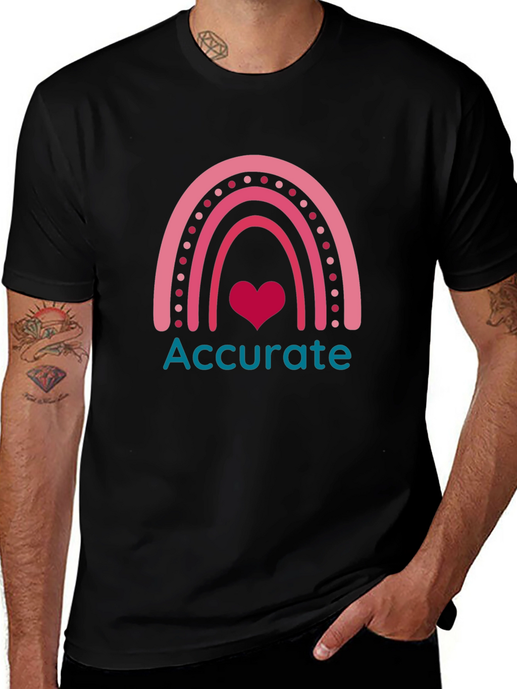 Accurate Rainbow Heart T-Shirt