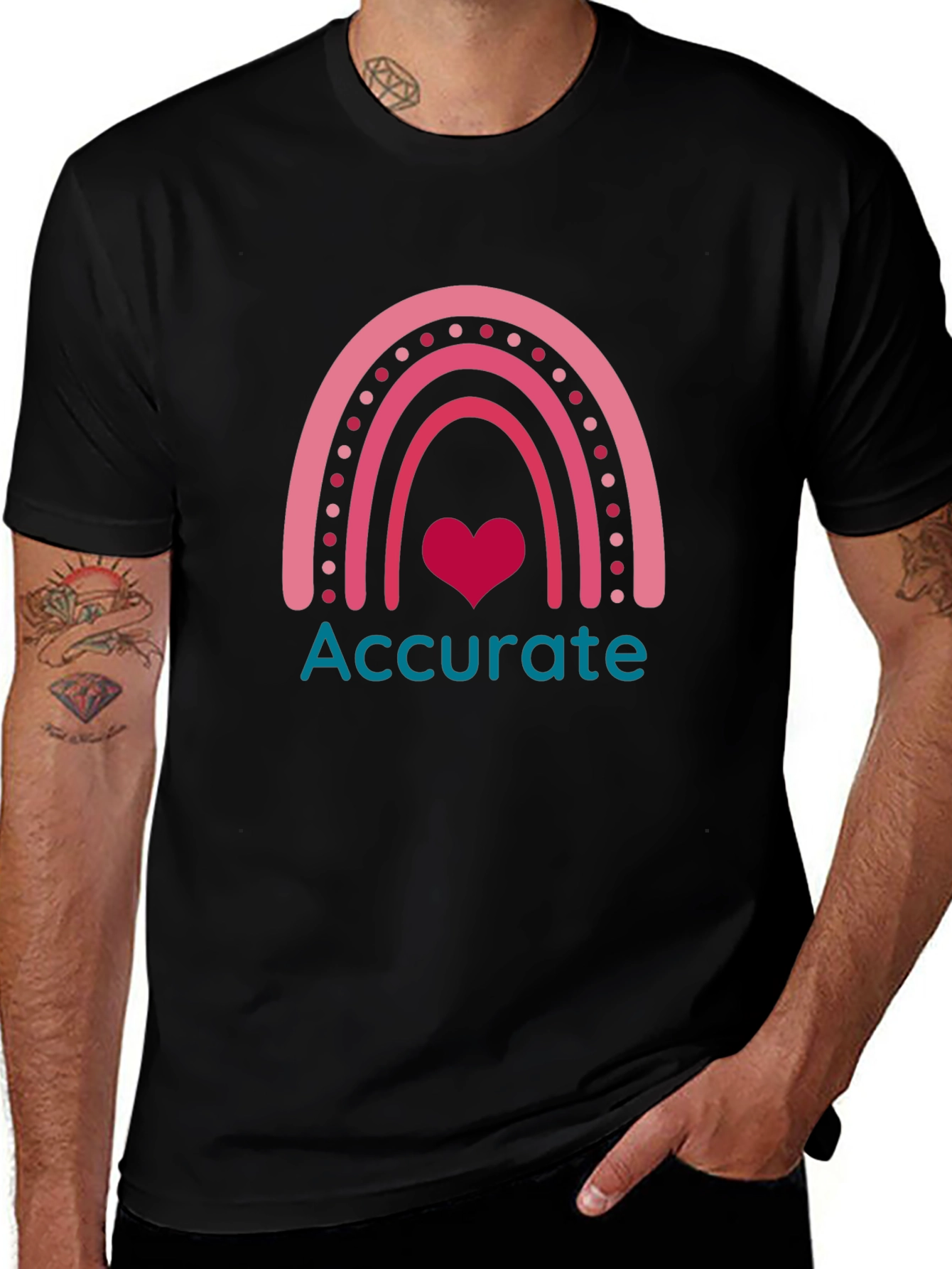 Accurate Rainbow Heart T-Shirt