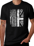 Union Jack US Flag Graphic Tee