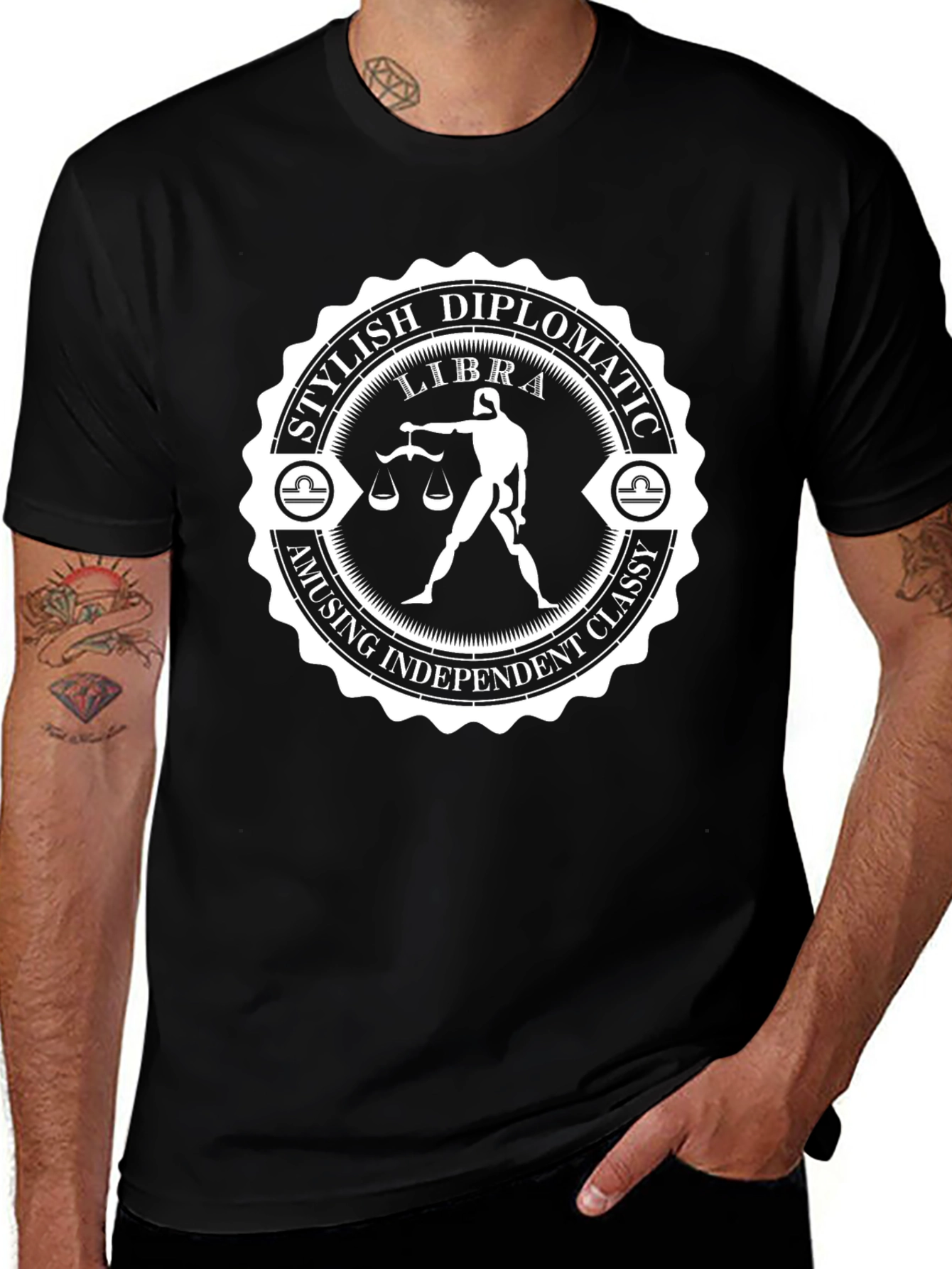 Libra Zodiac T-Shirt - Stylish & Diplomatic Design