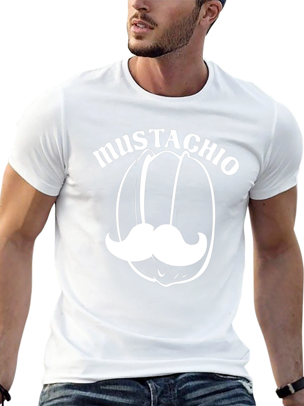 Mustachio Black T-Shirt