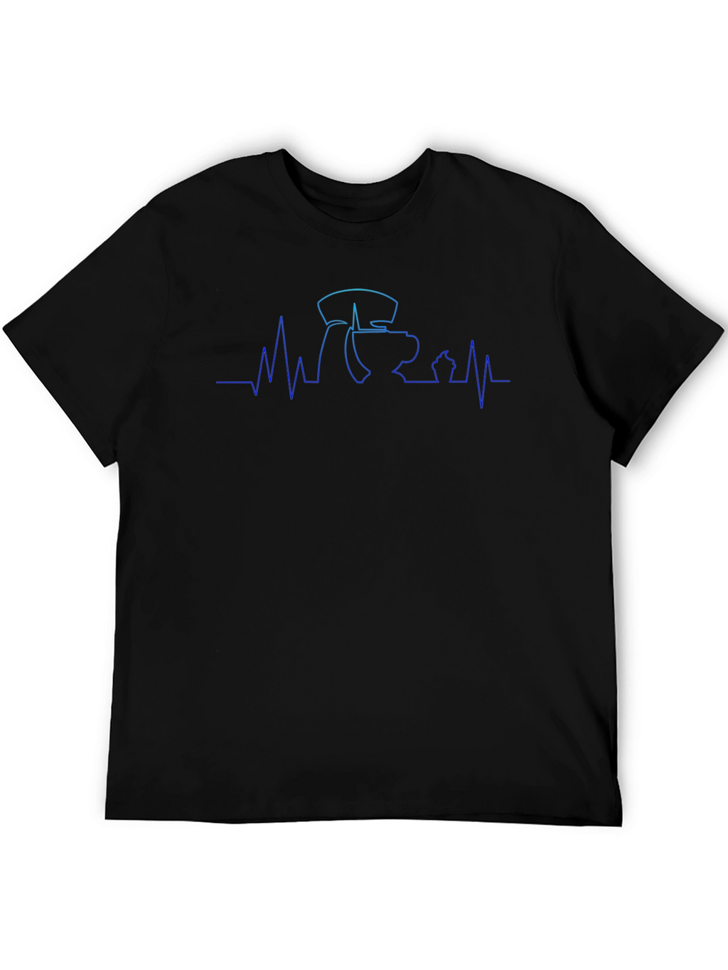 Coffee Lovers ECG Black T-Shirt