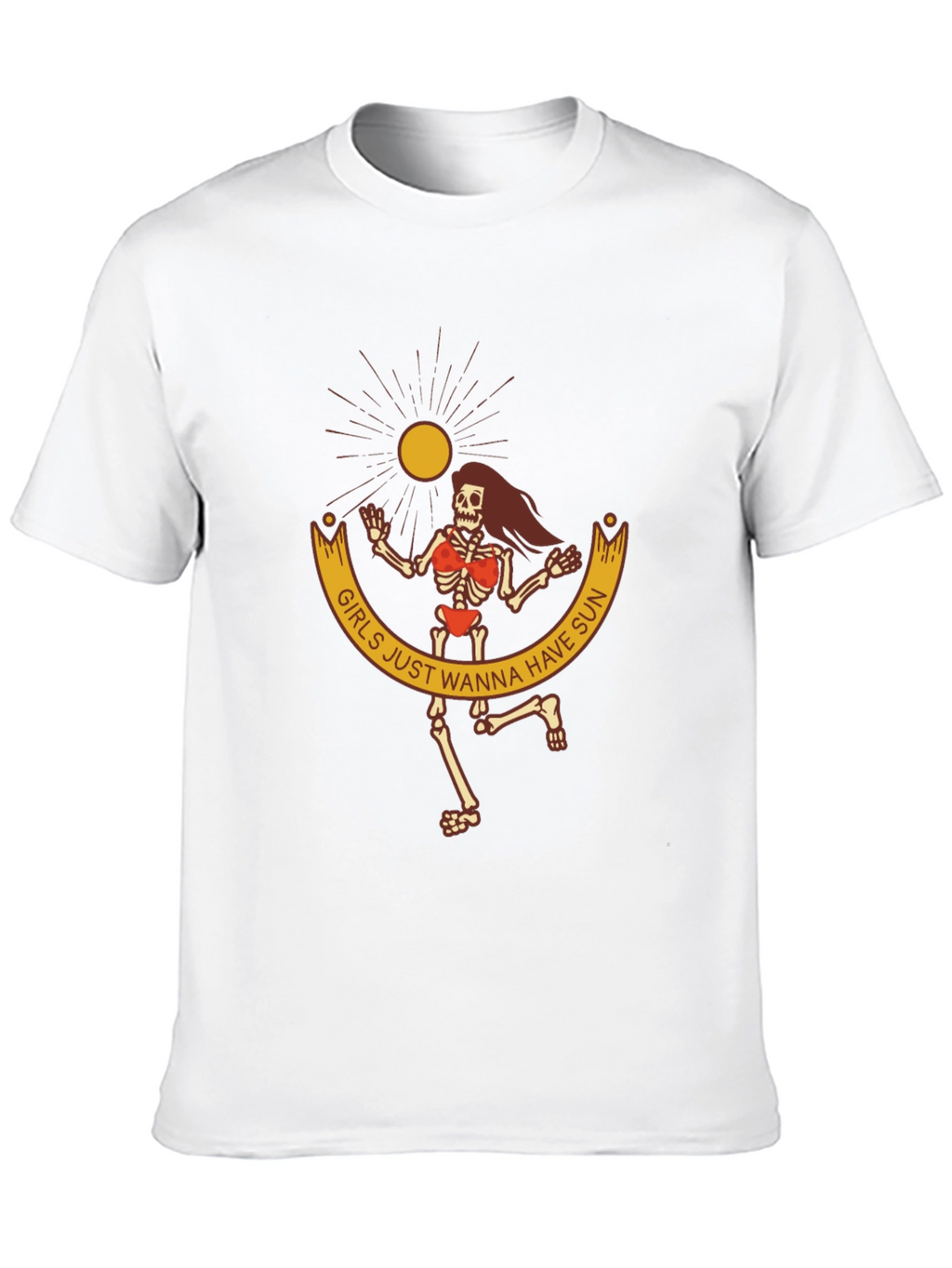 Girls Just Wanna Have Sun Black Graphic Tee