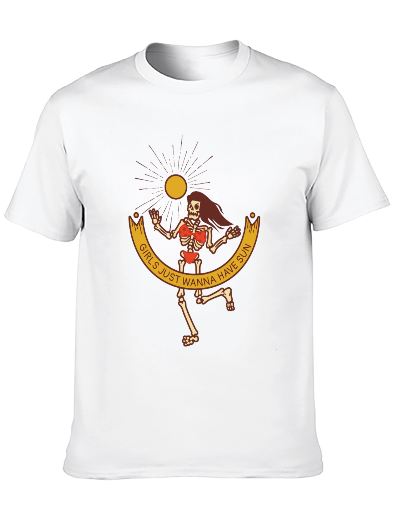 Girls Just Wanna Have Sun Black Graphic Tee