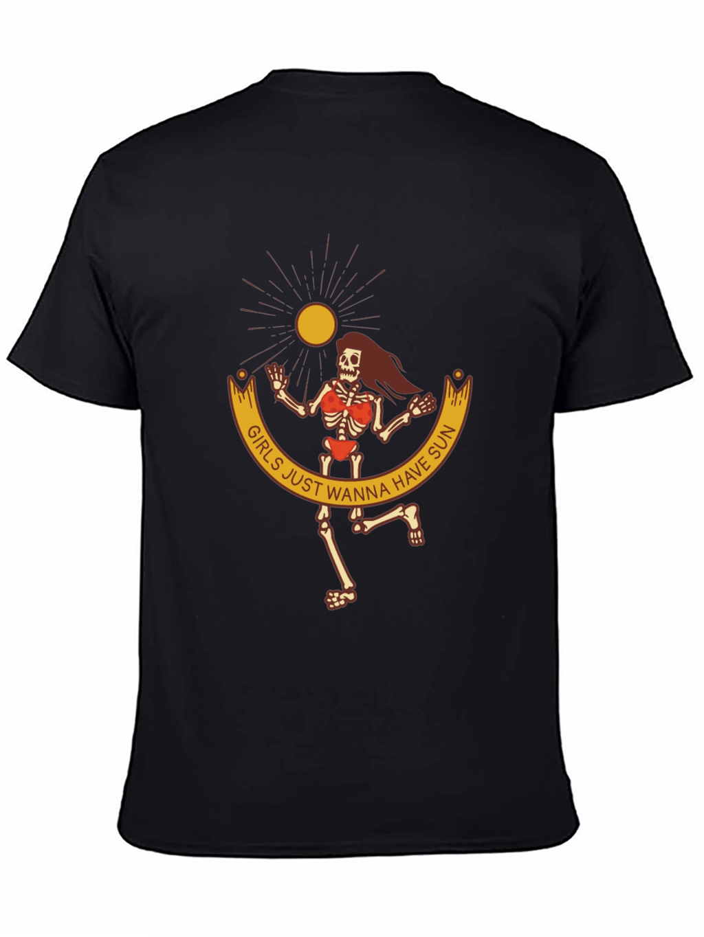 Girls Just Wanna Have Sun Black Graphic Tee