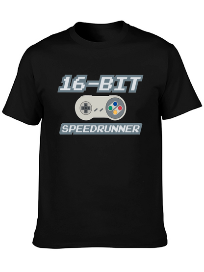 16-Bit Speedrunner Graphic T-Shirt - Retro Gaming Tee