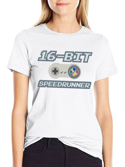 16-Bit Speedrunner Graphic T-Shirt - Retro Gaming Tee