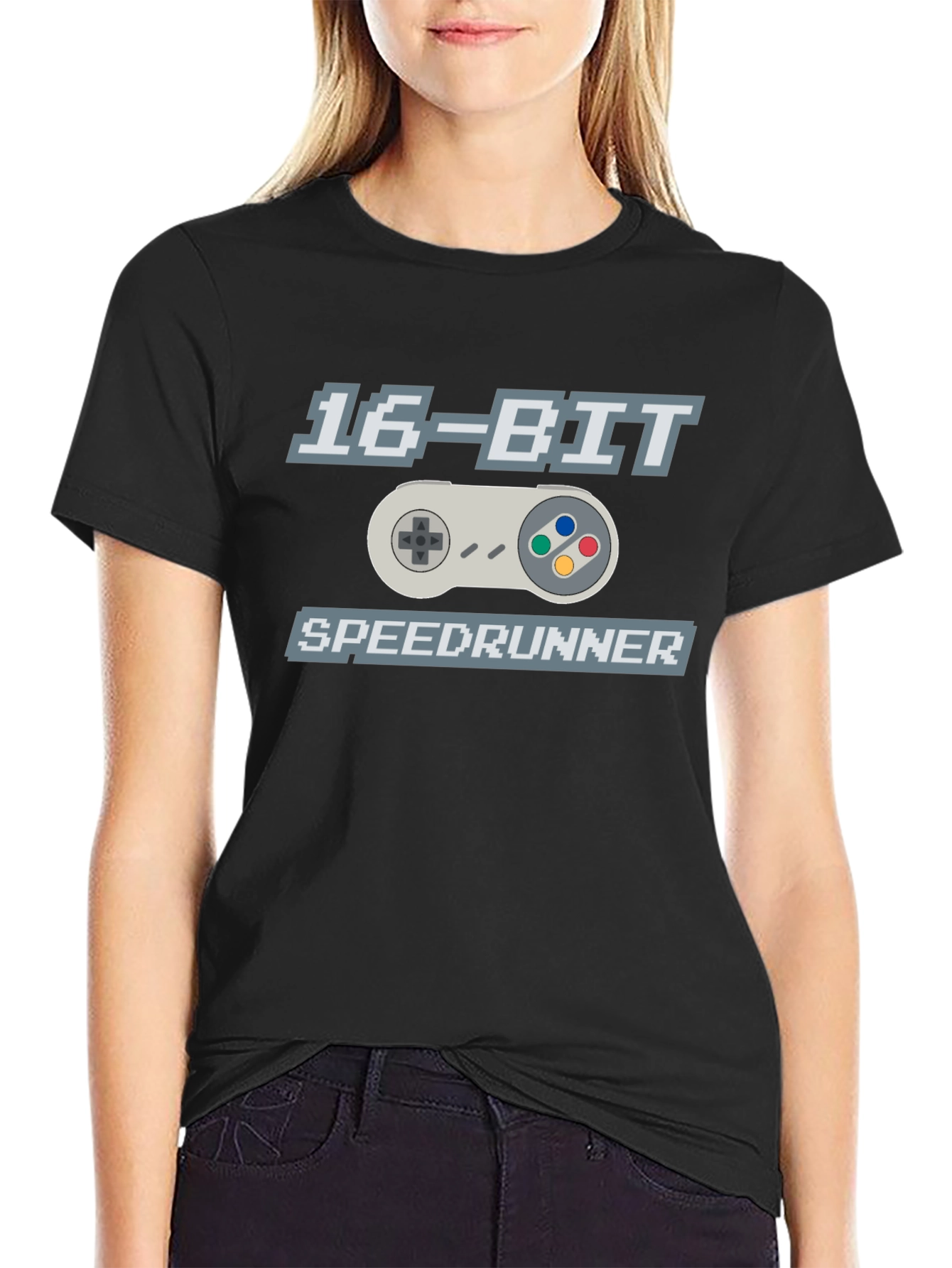 16-Bit Speedrunner Graphic T-Shirt - Retro Gaming Tee