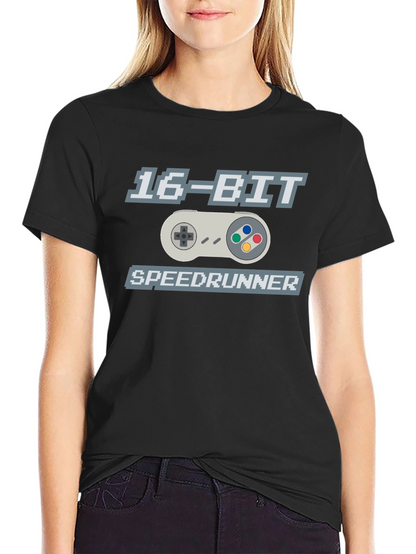 16-Bit Speedrunner Graphic T-Shirt - Retro Gaming Tee