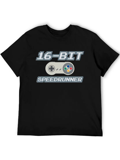 16-Bit Speedrunner Graphic T-Shirt - Retro Gaming Tee
