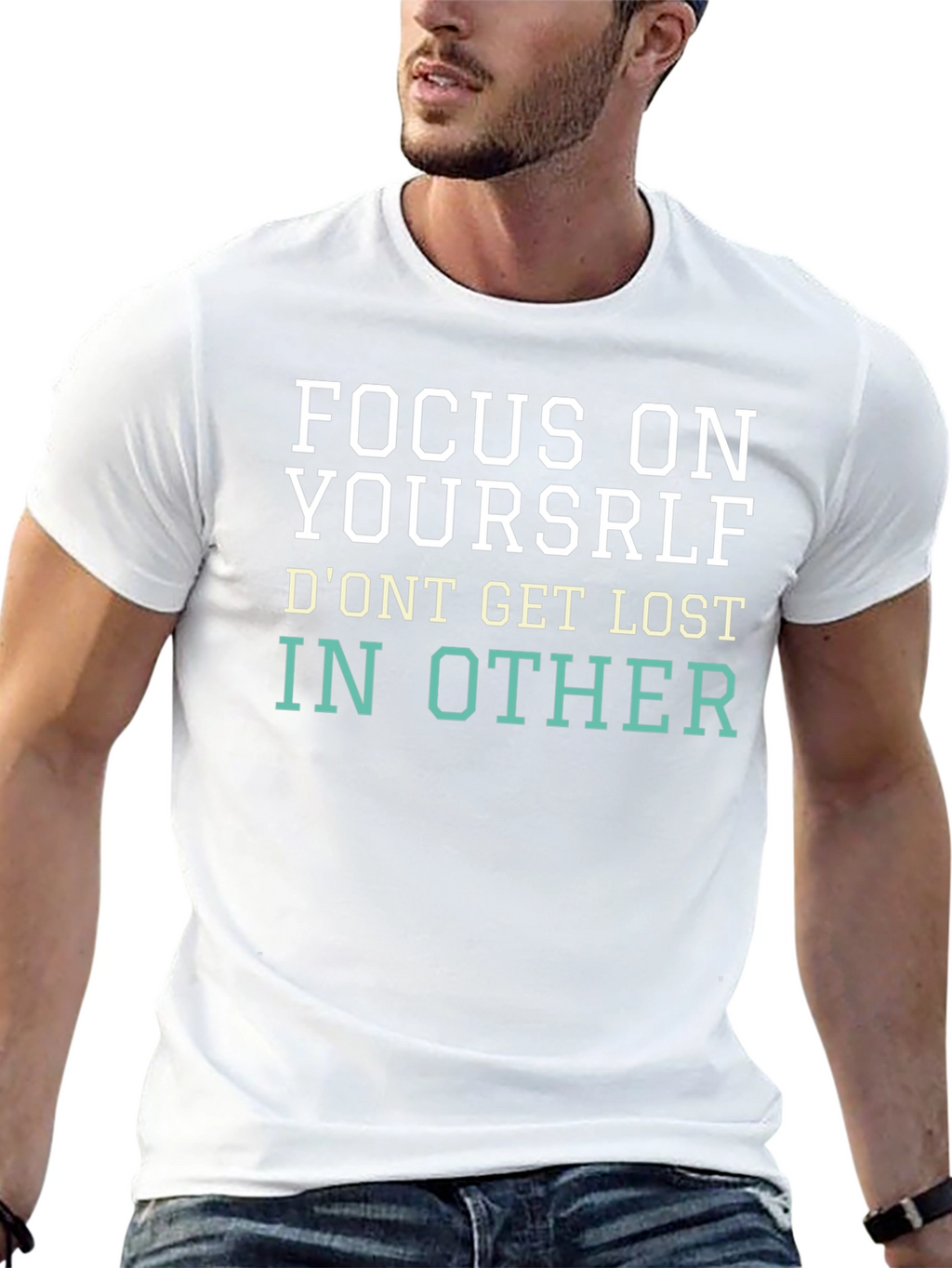 Focus on Yourself Graphic Tee - Motivational T-Shirt