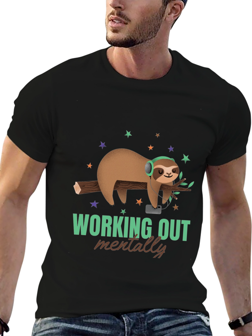 Relaxed Sloth T-Shirt - Working Out Mentally Tee