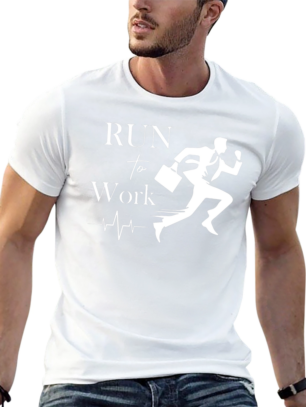 Run To Work Black T-Shirt