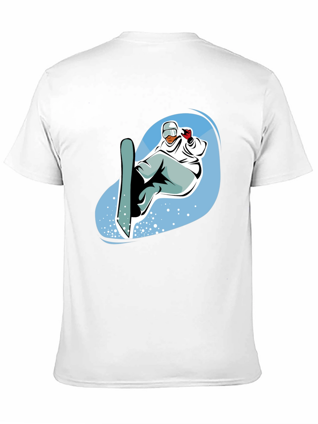 Mens Black Snowboard Graphic Tee