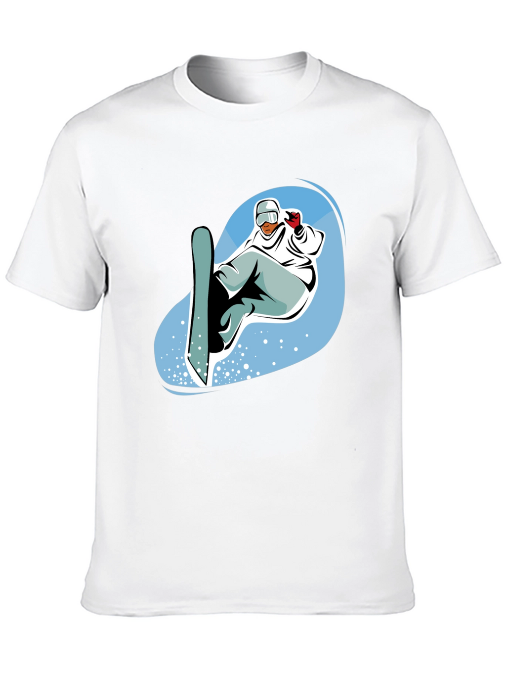 Mens Black Snowboard Graphic Tee