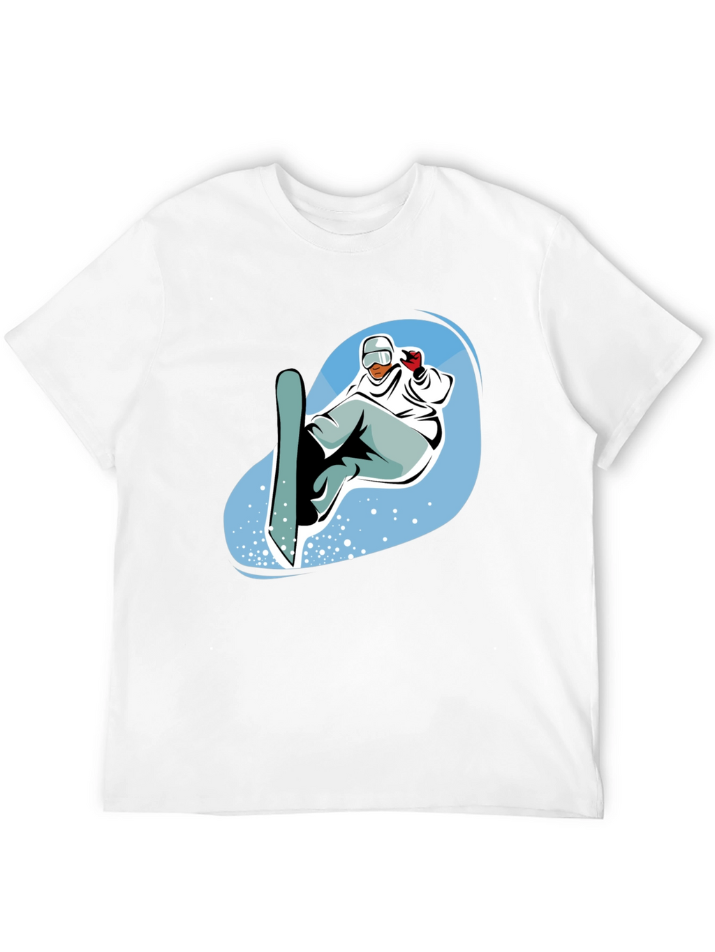 Mens Black Snowboard Graphic Tee