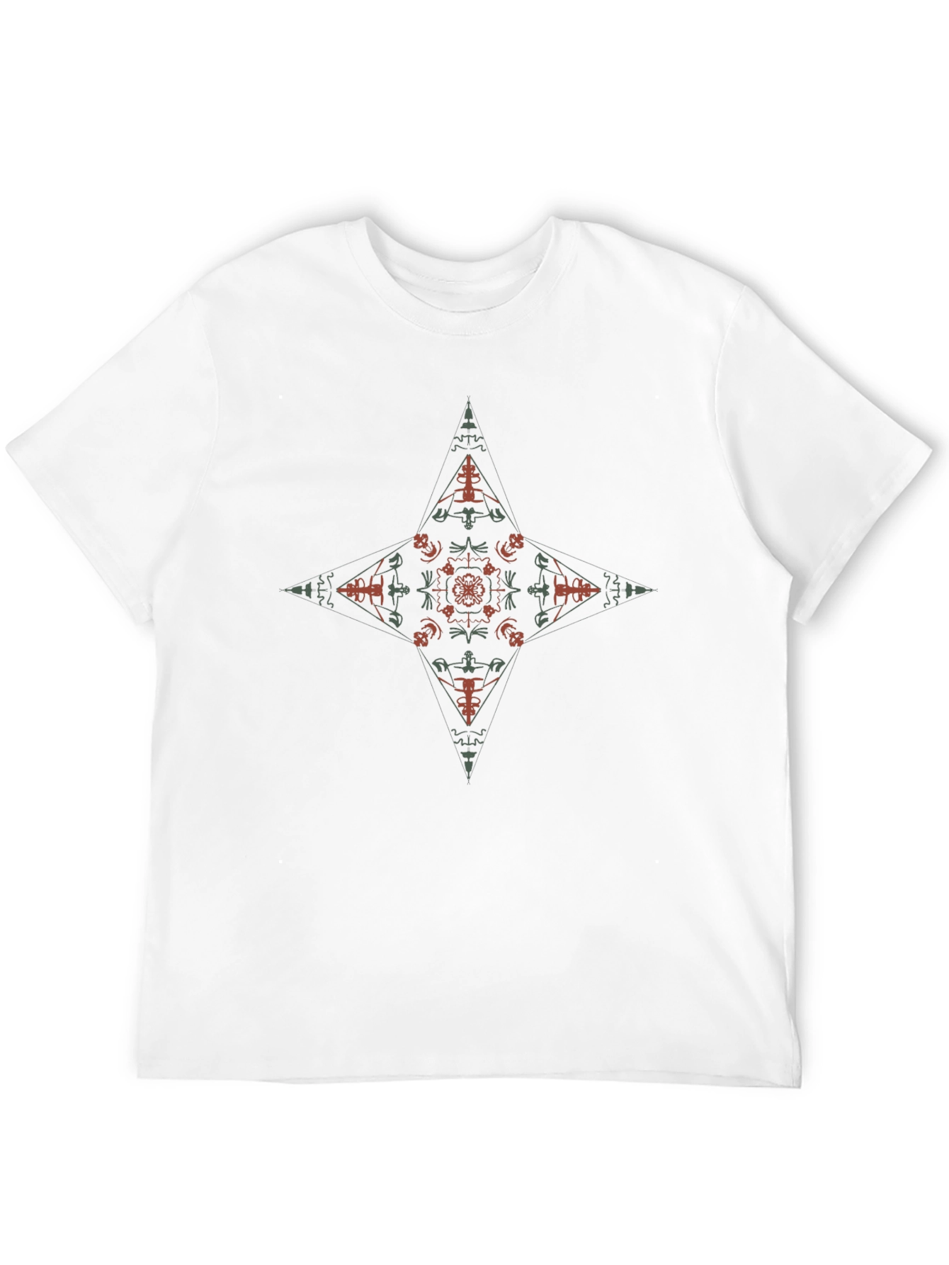 Geometric Mandala Graphic Black T-Shirt