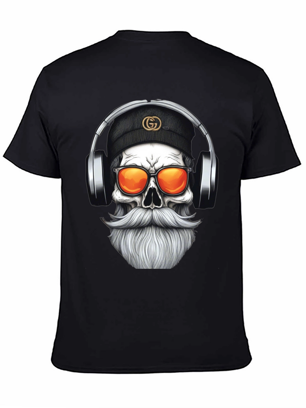 Skull DJ Graphic Tee - Black Fashion T-Shirt