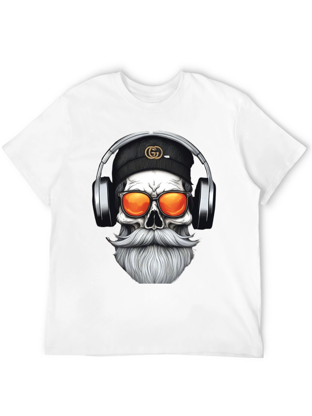 Skull DJ Graphic Tee - Black Fashion T-Shirt