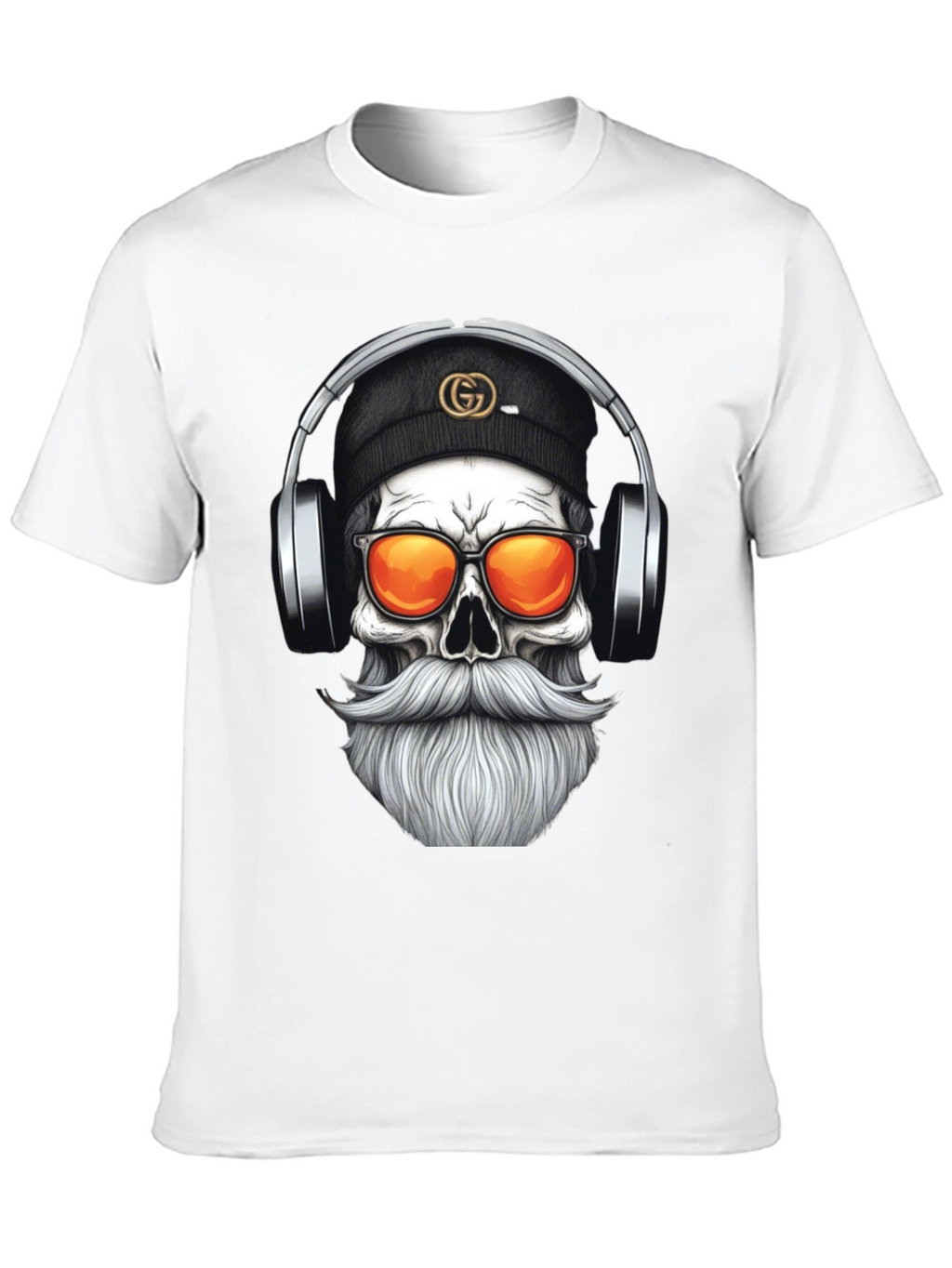 Skull DJ Graphic Tee - Black Fashion T-Shirt
