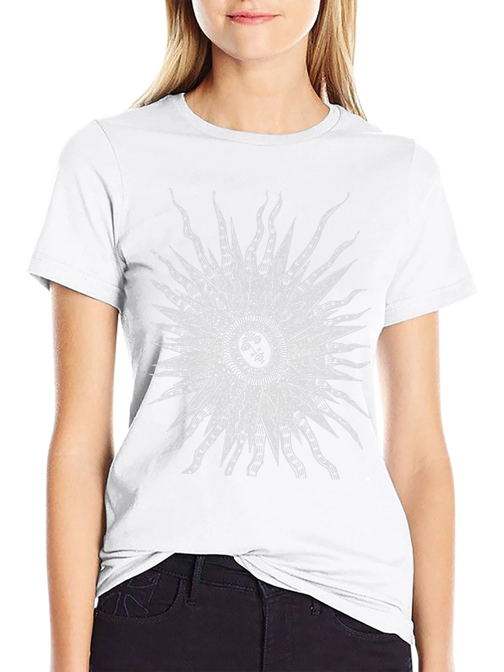 Cosmic Sun Graphic Tee - Black Cotton Comfort