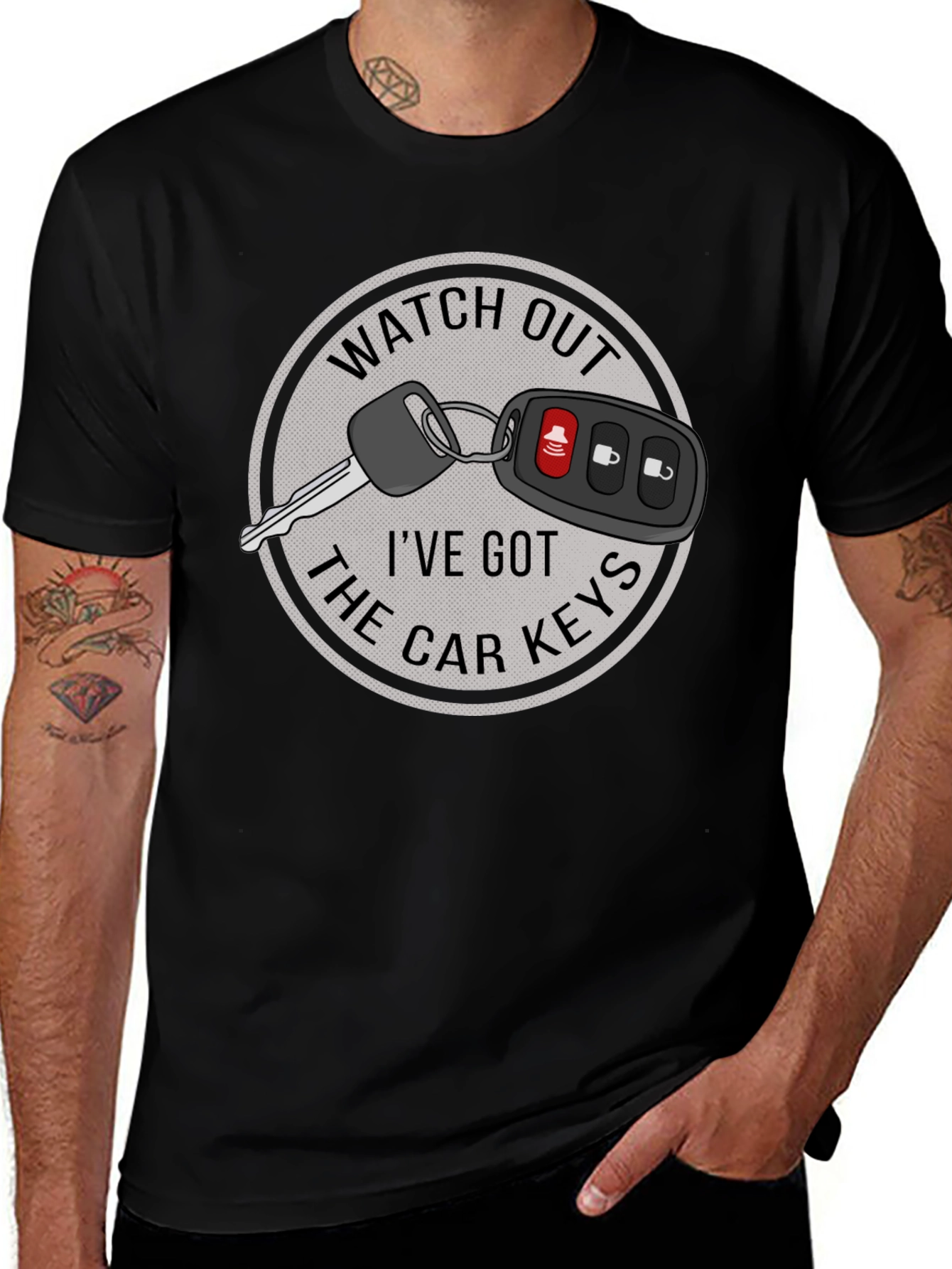 Watch Out Car Keys Graphic T-Shirt