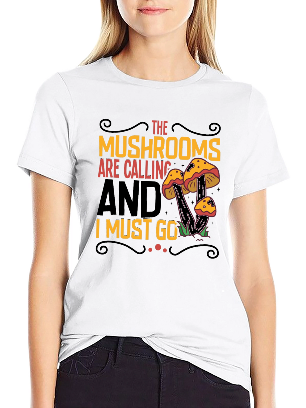 Mushroom Calling Graphic Tee - Nature Lovers Shirt
