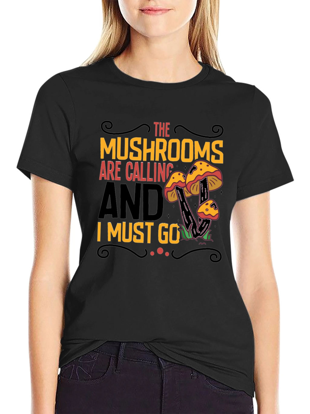 Mushroom Calling Graphic Tee - Nature Lovers Shirt