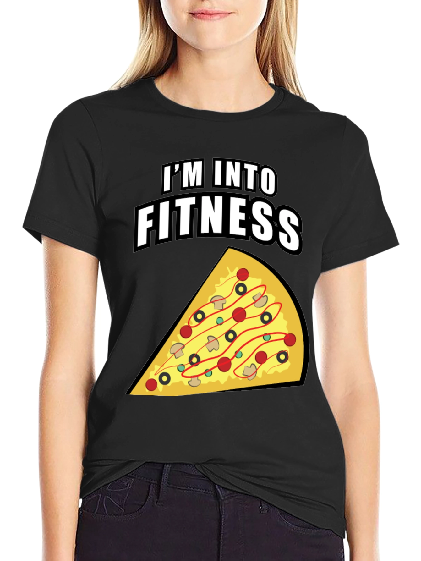 Pizza Fitness Graphic T-Shirt - Funny Workout Tee