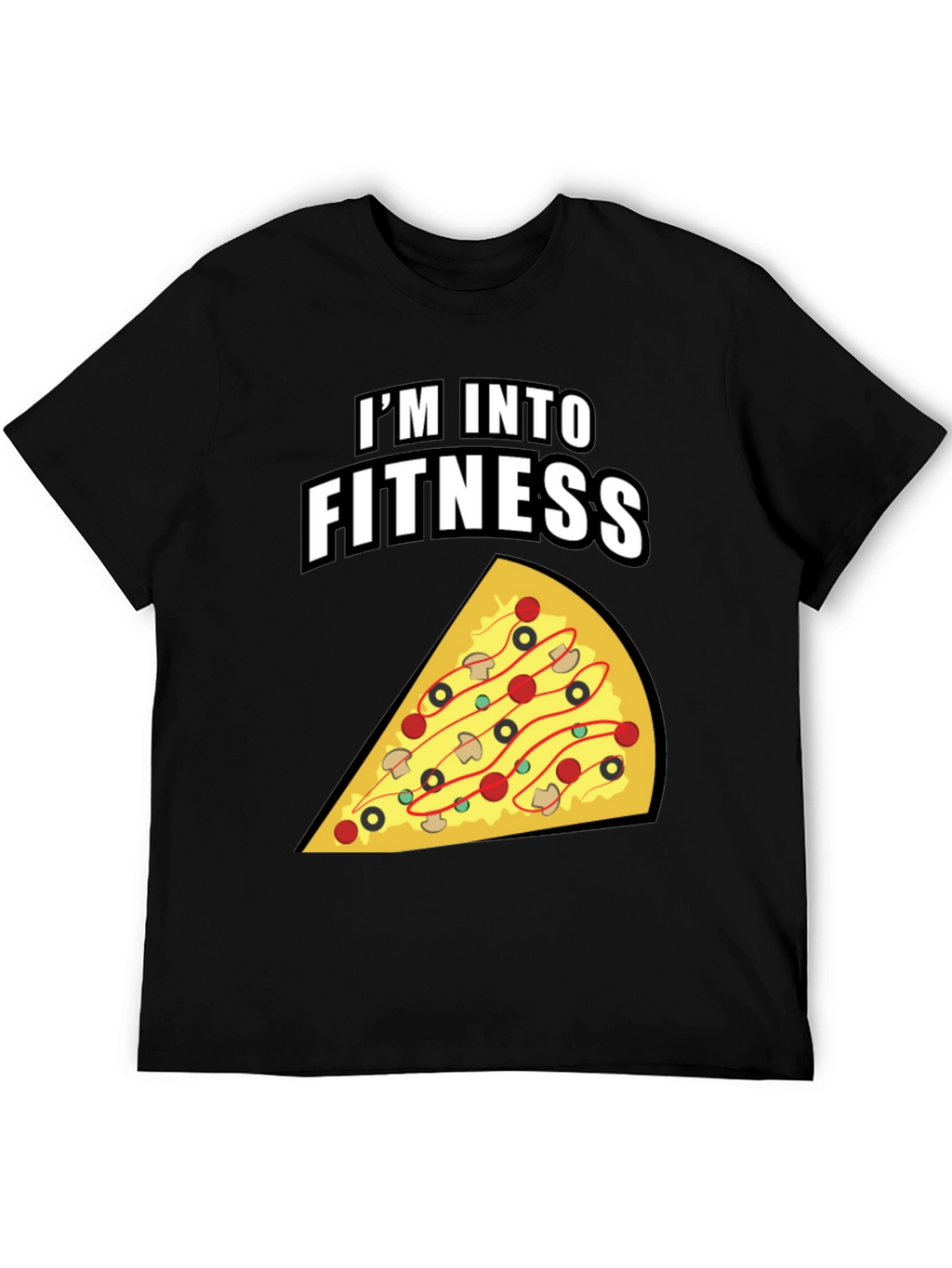 Pizza Fitness Graphic T-Shirt - Funny Workout Tee