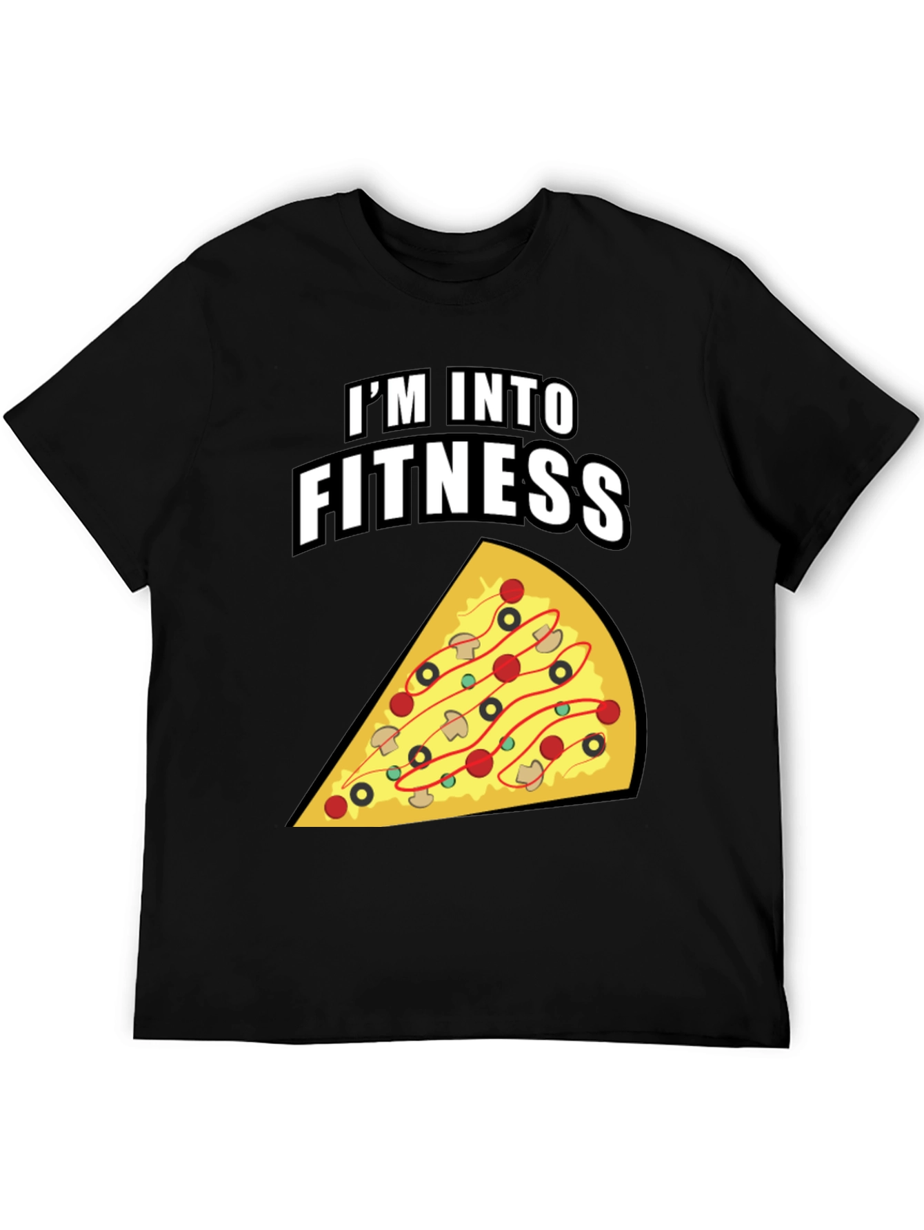 Pizza Fitness Graphic T-Shirt - Funny Workout Tee