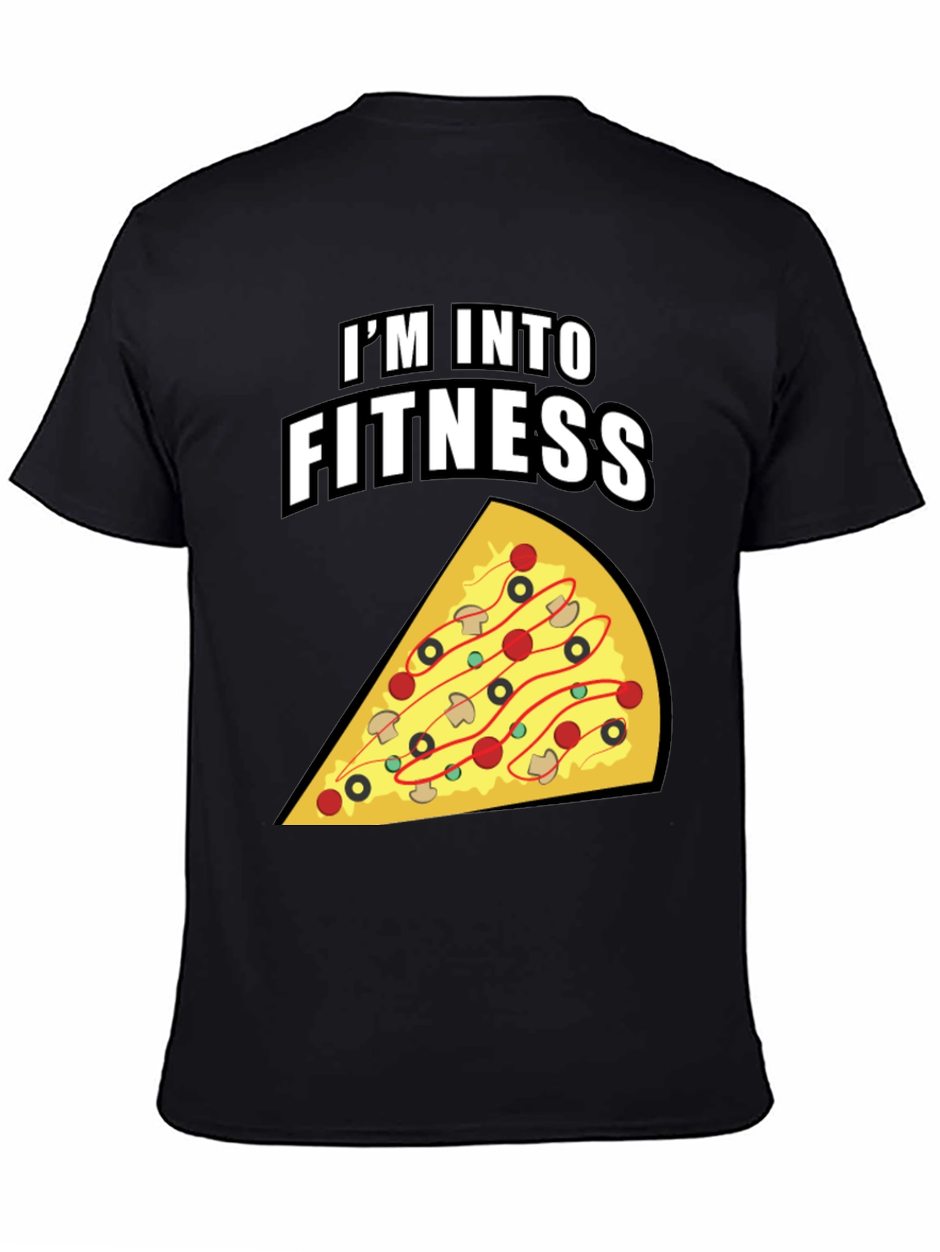 Pizza Fitness Graphic T-Shirt - Funny Workout Tee