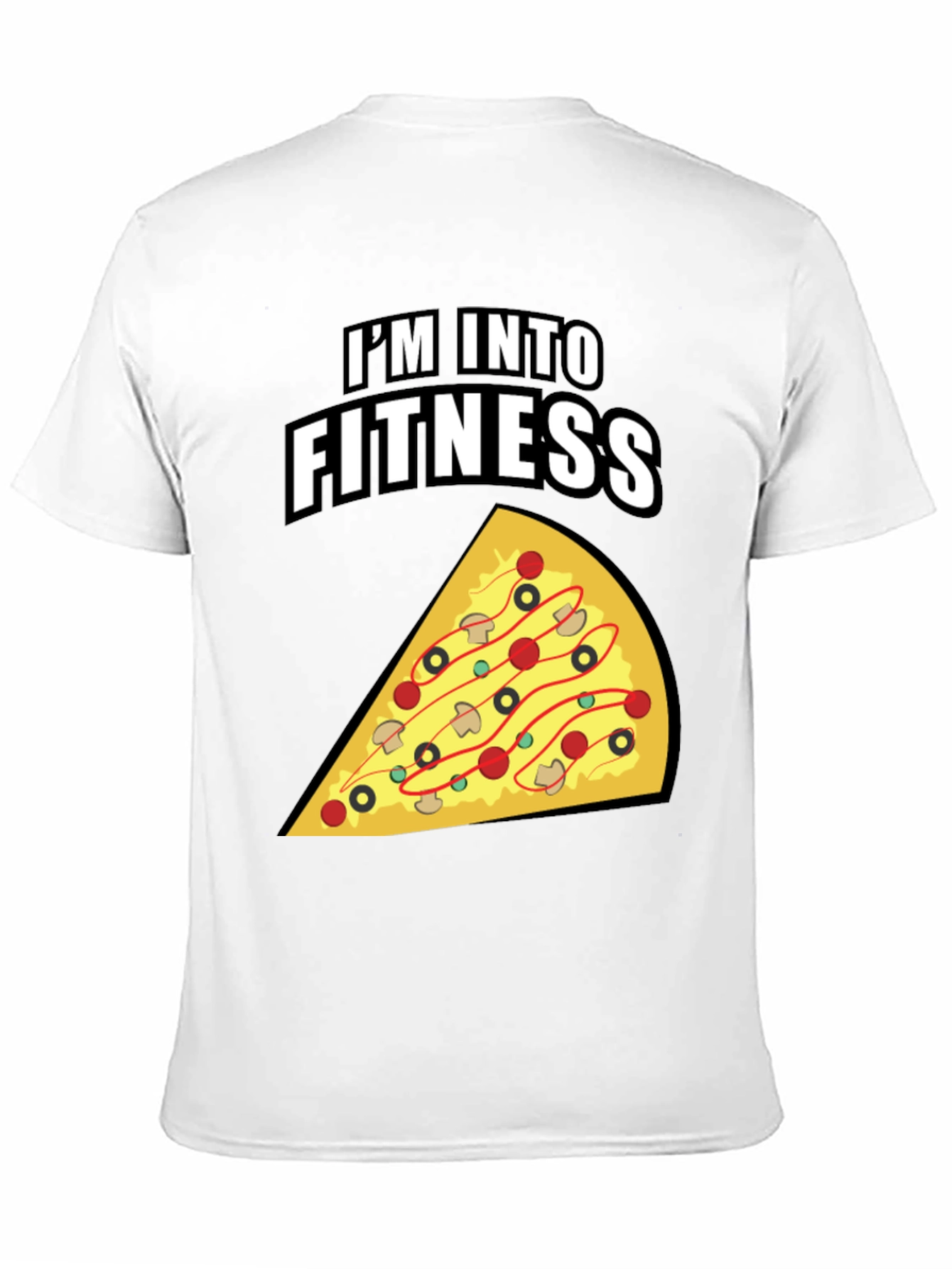 Pizza Fitness Graphic T-Shirt - Funny Workout Tee