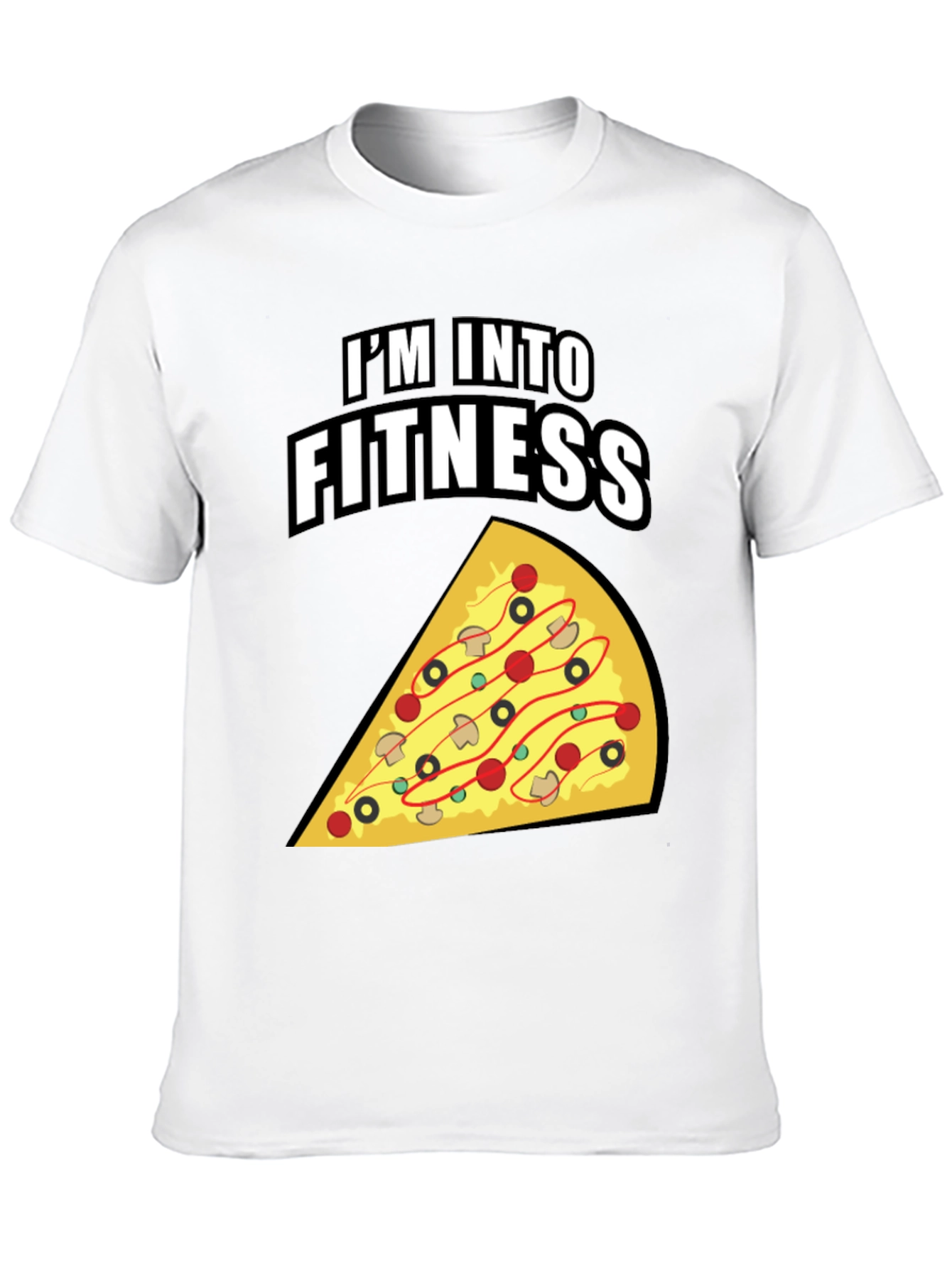 Pizza Fitness Graphic T-Shirt - Funny Workout Tee