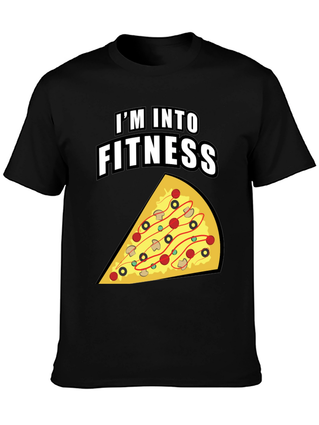 Pizza Fitness Graphic T-Shirt - Funny Workout Tee