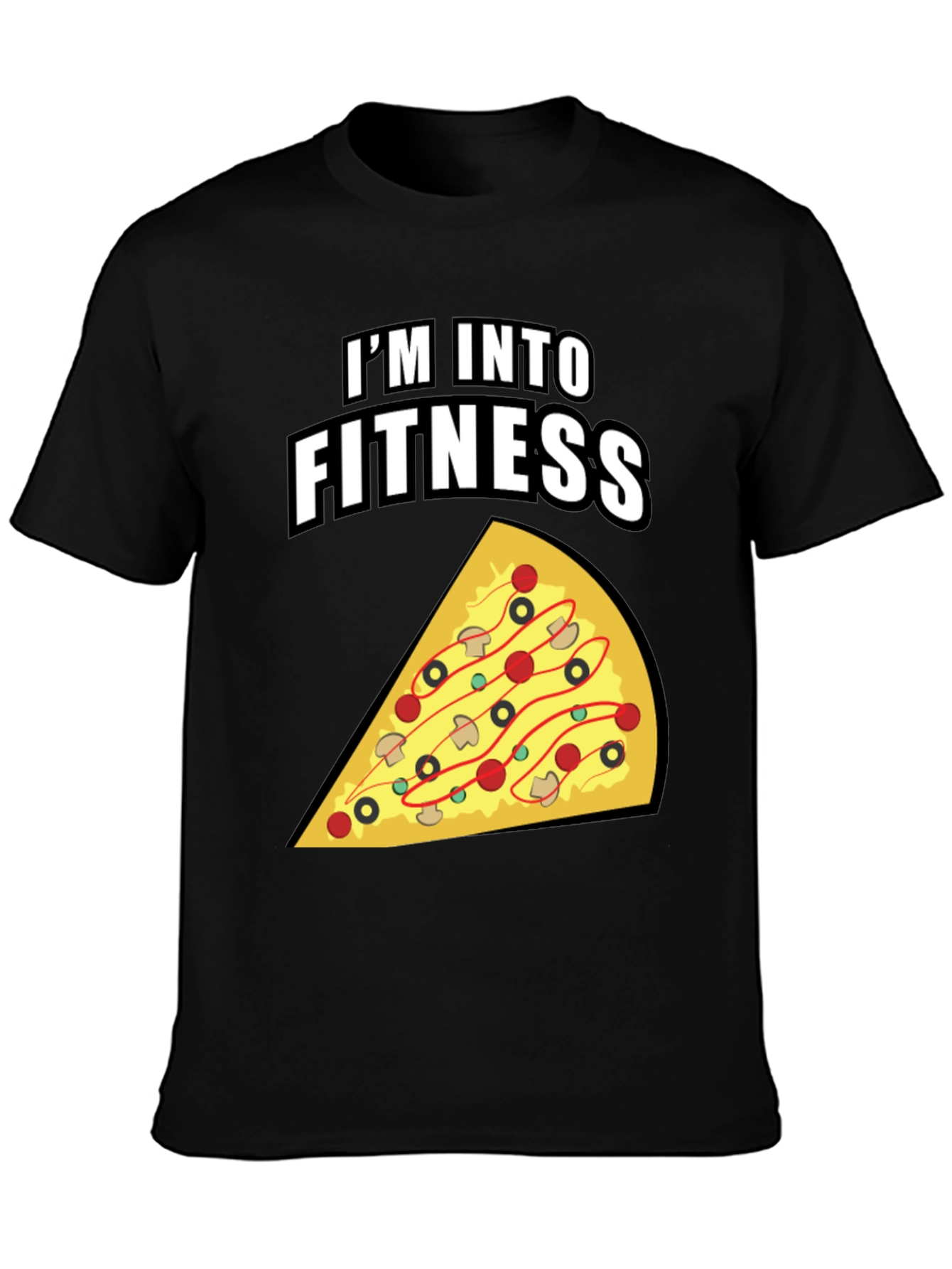 Pizza Fitness Graphic T-Shirt - Funny Workout Tee