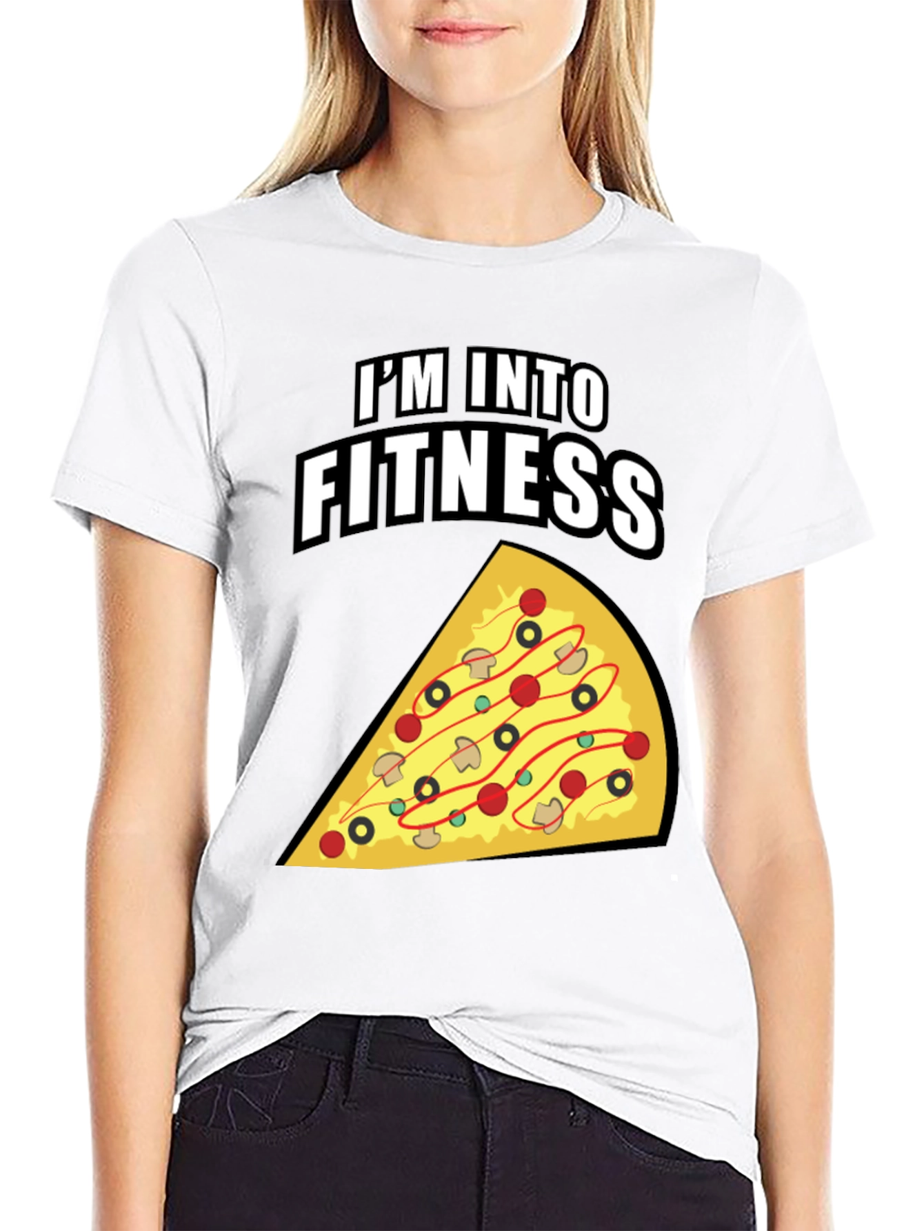 Pizza Fitness Graphic T-Shirt - Funny Workout Tee
