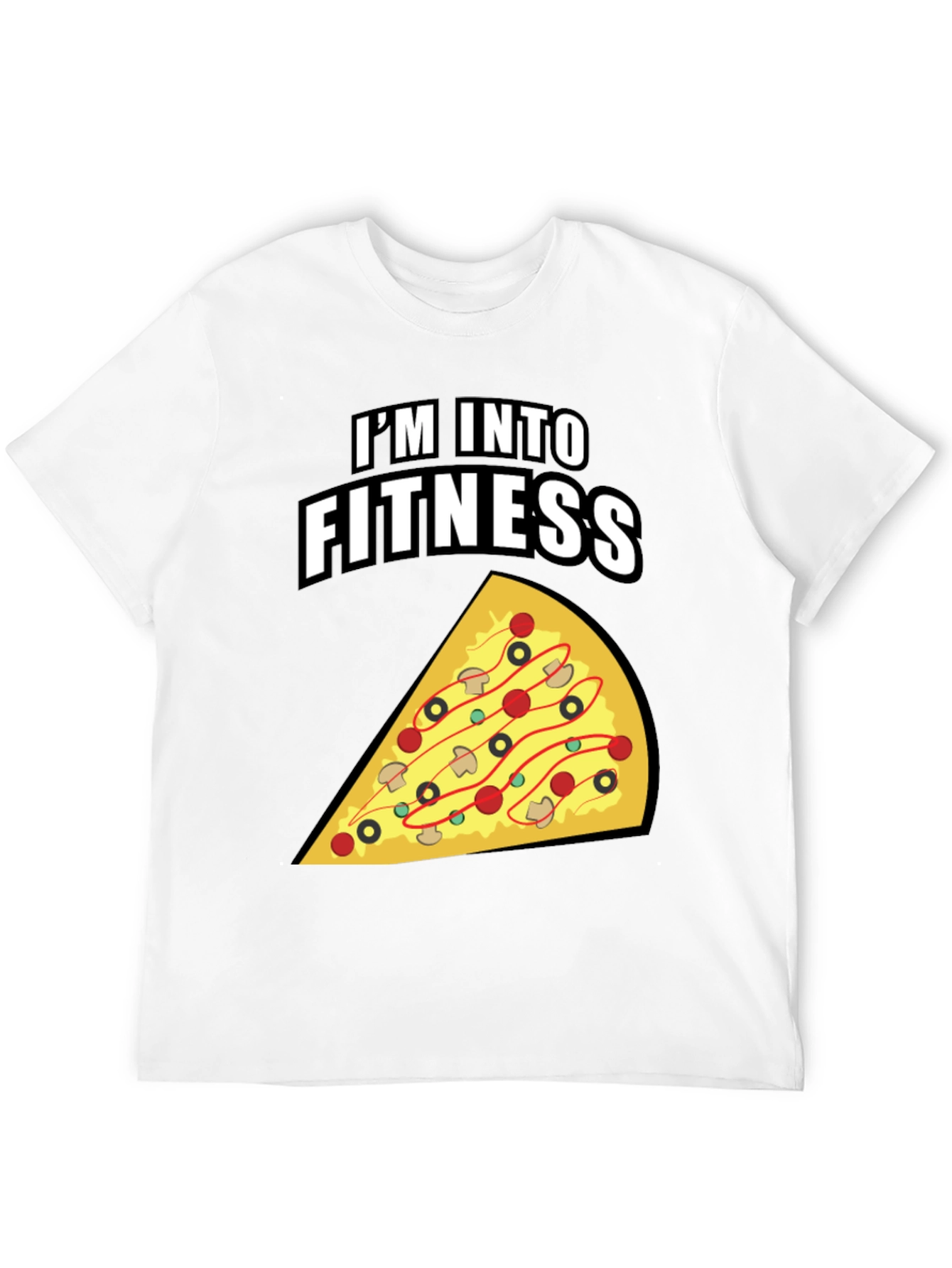 Pizza Fitness Graphic T-Shirt - Funny Workout Tee
