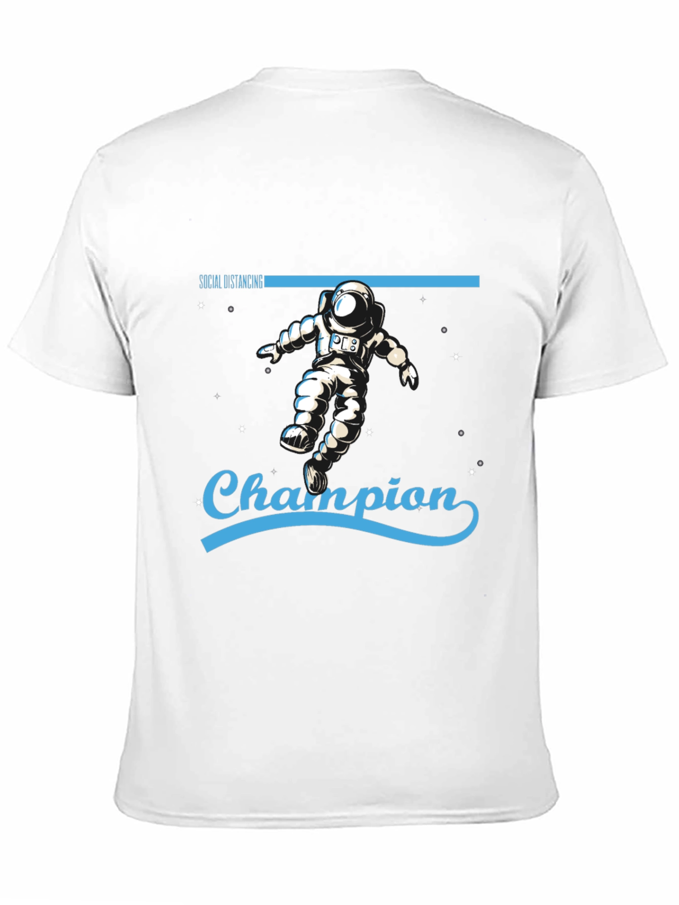 Social Distancing Champion Black T-Shirt
